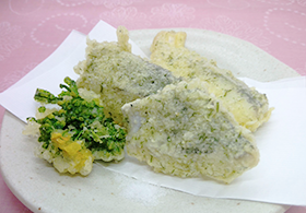 さわらの青のり天ぷら
